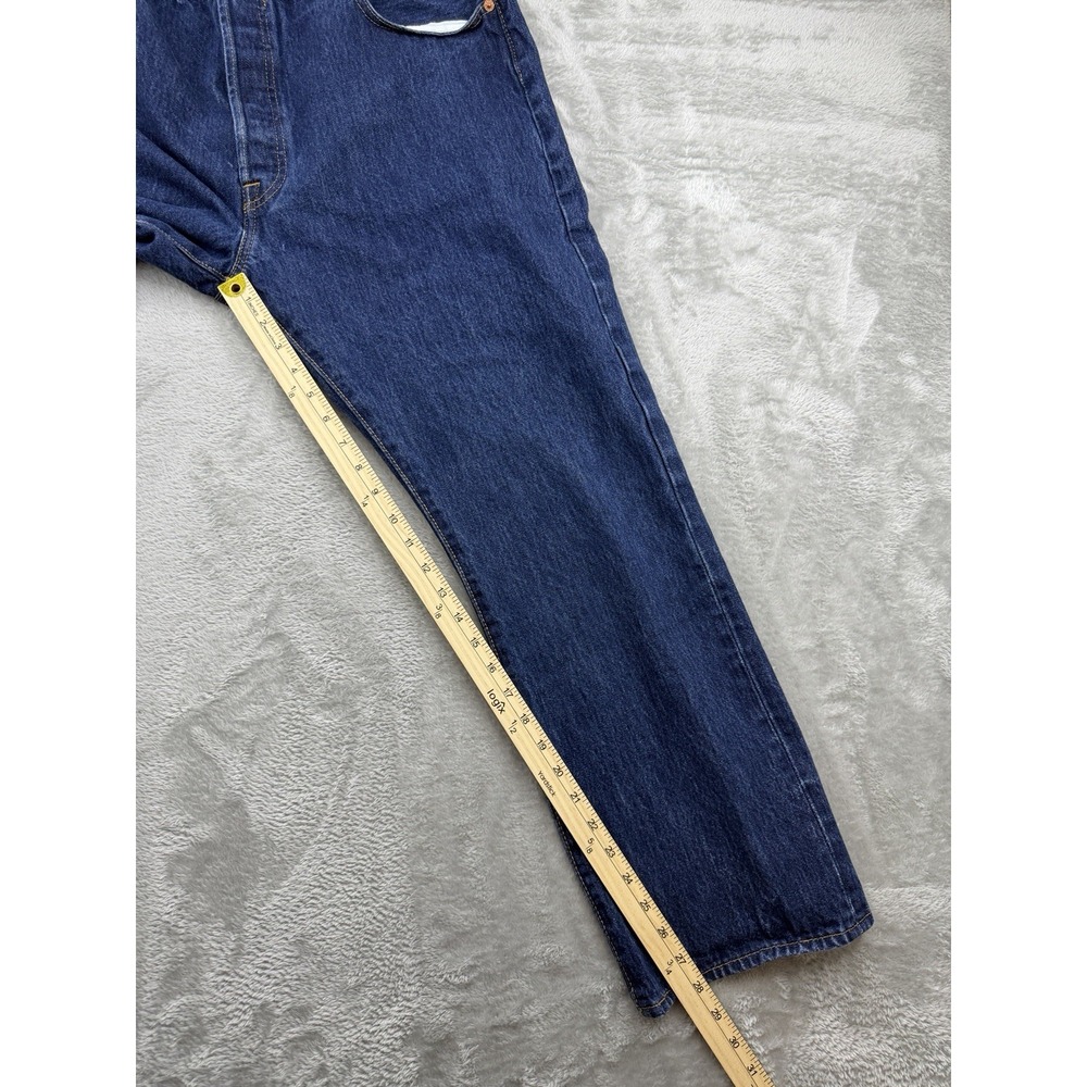 Levi's 501 Mens 40x30 Button Fly Original Fit Dark Wash Jean (Measured 36x28) - Picture 10 of 12